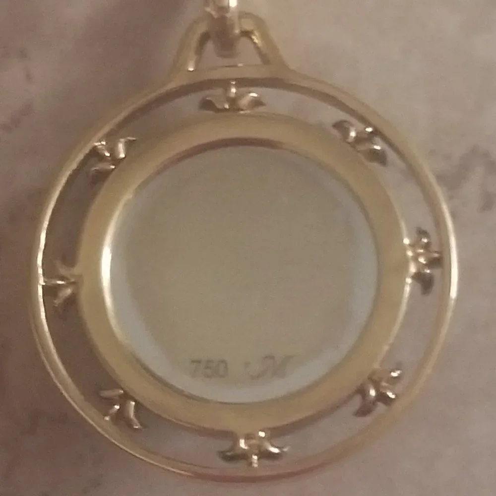 RARE LE LUXURY MONICA RICH KOSANN FLEUR DE LIS QUARTZ 18K CHARM PENDANT ENHANCER